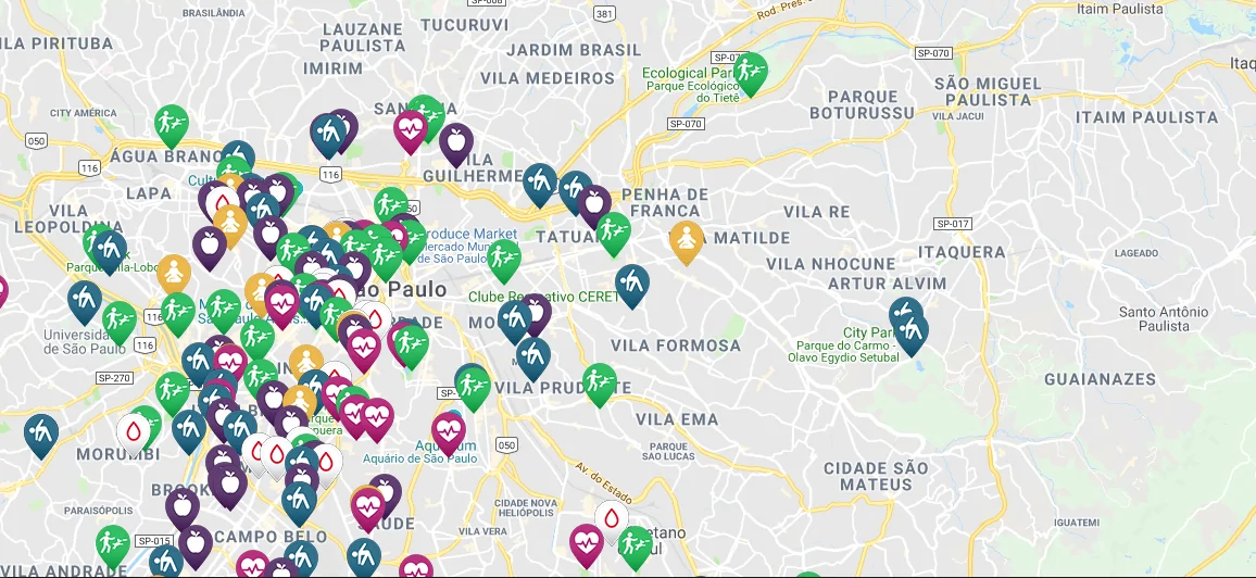 Saúde no mapa compartilha dicas de bem-estar em São Paulo