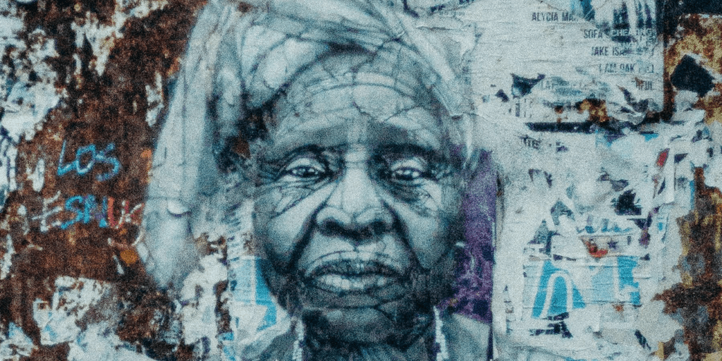 grafite com uma figura feminina em destaque