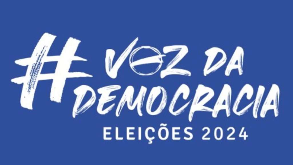 banner dizendo a vez da democracia brasileira