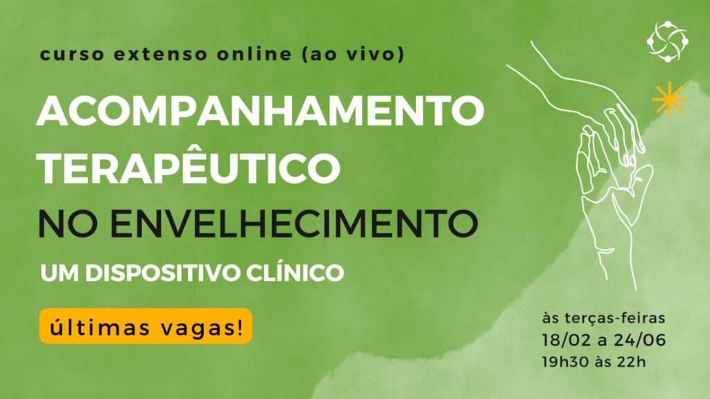 Banner verde anunciando curso de Acompanhamento terapeutico