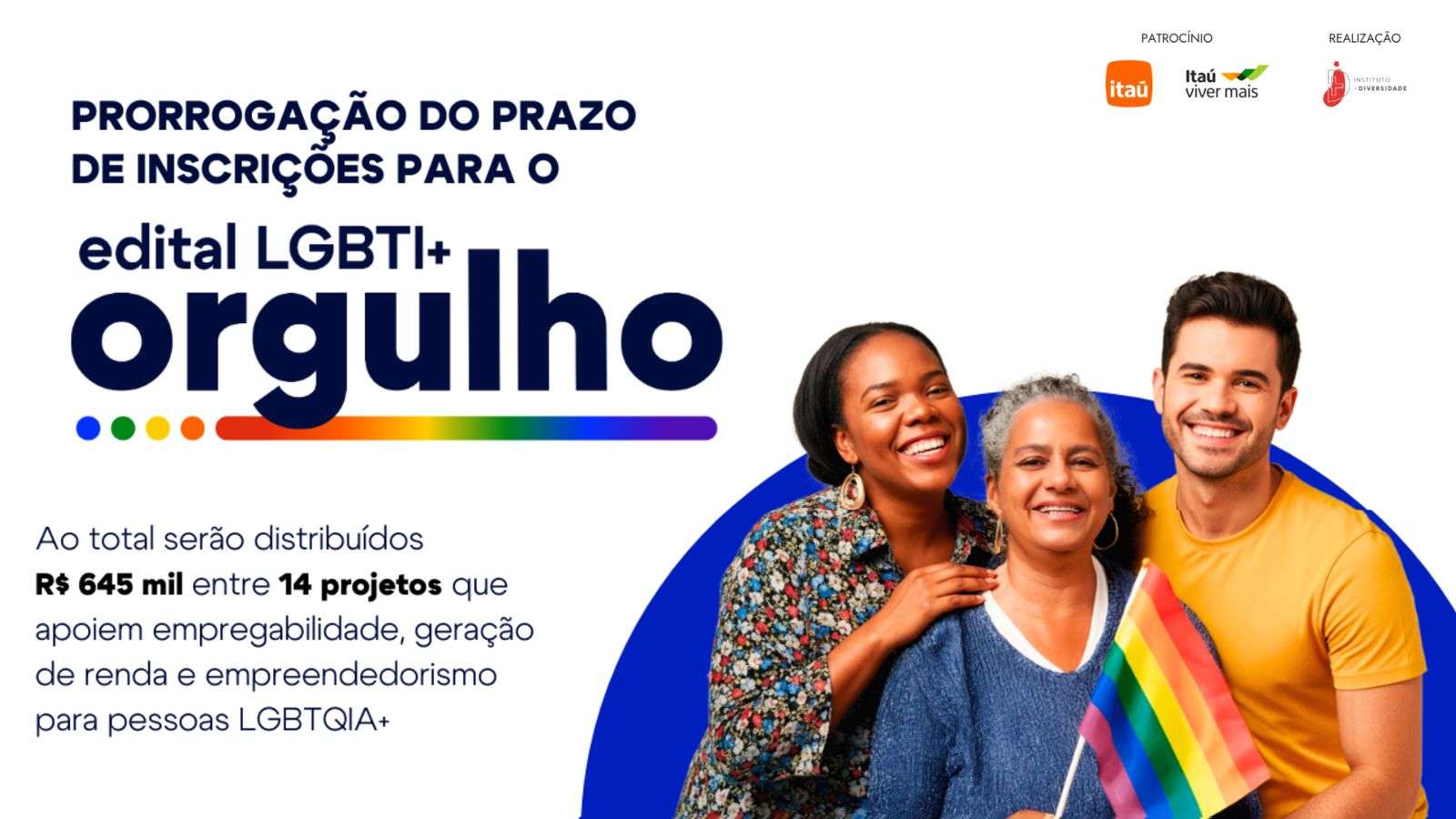 Edital LGBTI+ Orgulho. Última chamada!