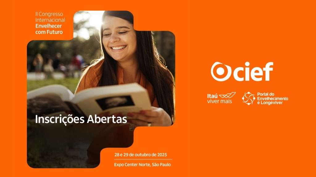 banner com fundo laranja e rosto de mulher jovem anuncia vagas abertas para inscrição no II CIEF