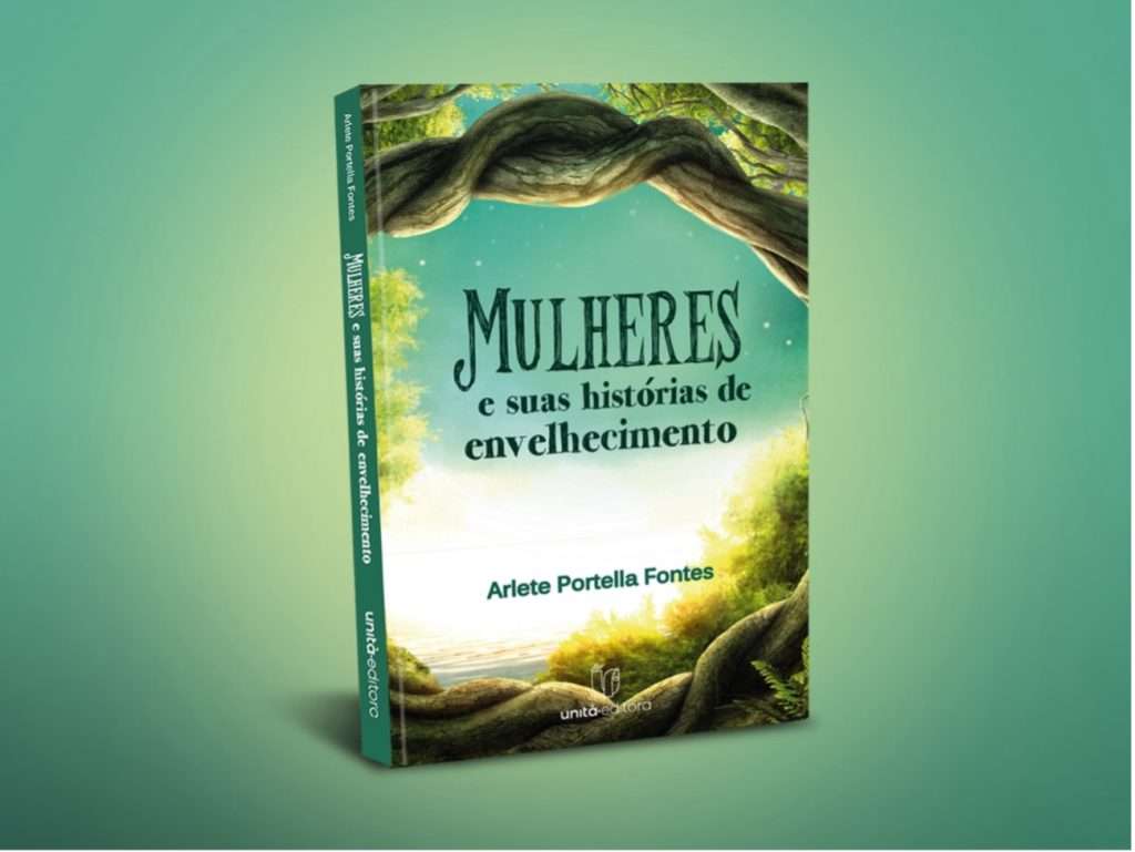 banner com fundo verde anunciando livro Mulheres