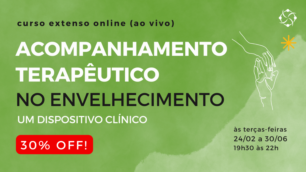 banner em fundo verde abacate anunciando curso de Acompanhamento terapeutico