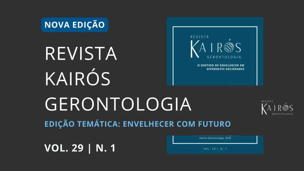 banner com fundo preto e parte de capa da revista Kairos anuncia sua nova edição