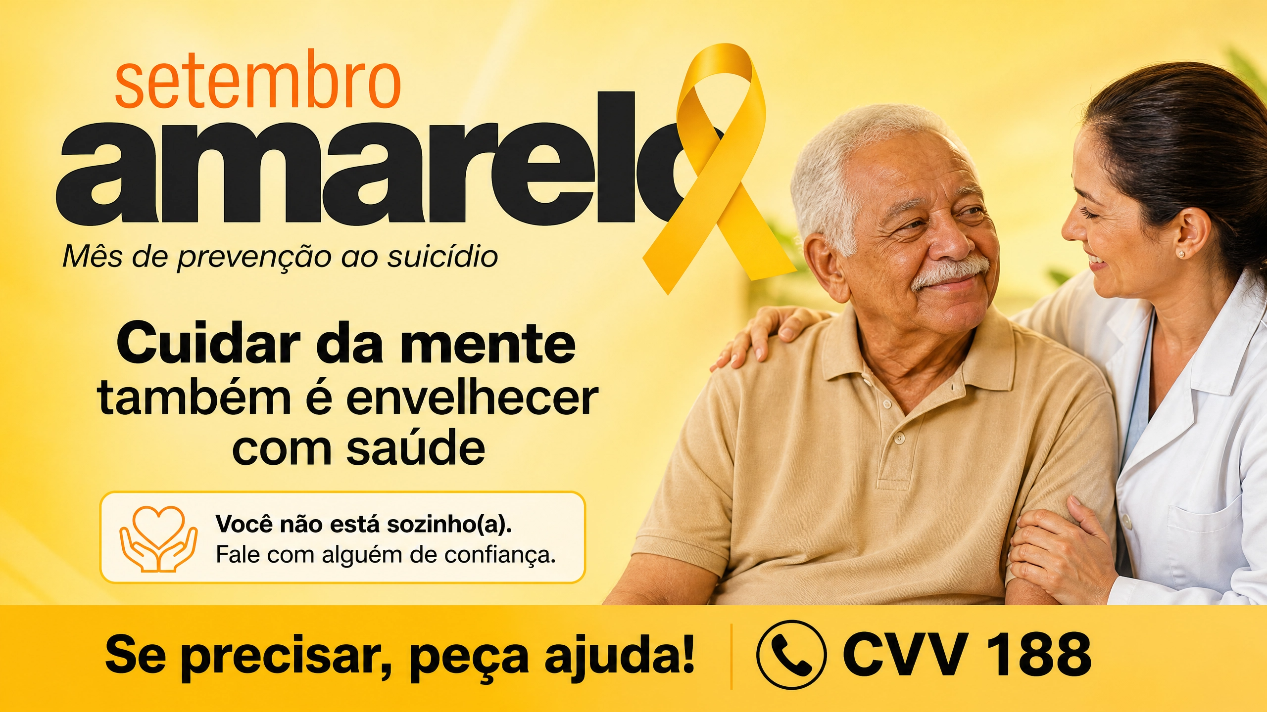 Setembro Amarelo: saúde mental e prevenção do suicídio entre pessoas idosas